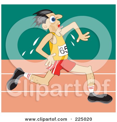 People Running Track Clipart