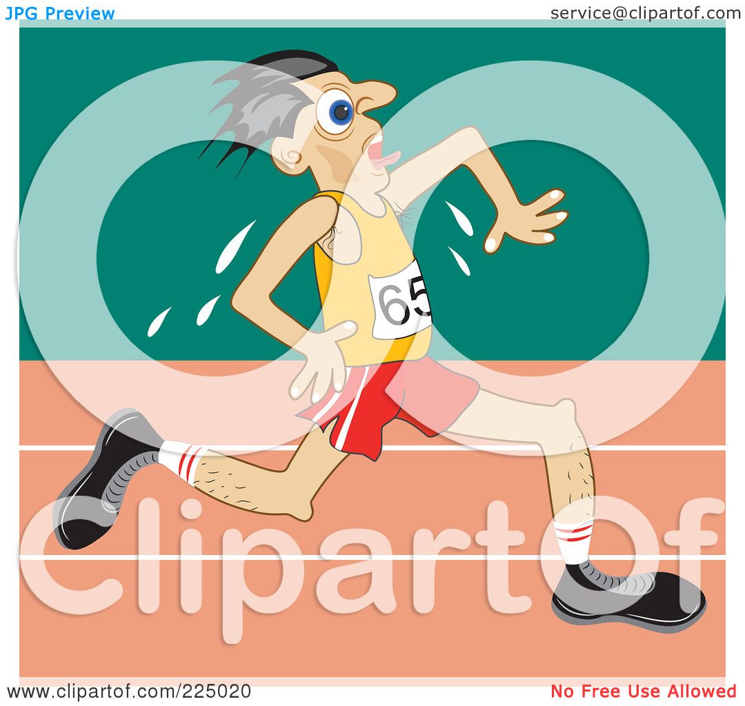 People Running Track Clipart