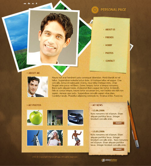 Personal Web Pages Templates