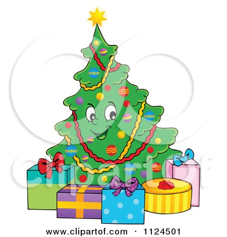 Pictures Of Christmas Trees With Gifts