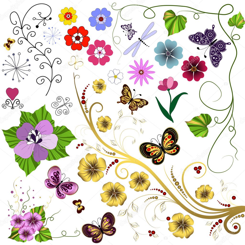 Pictures Of Flowers And Butterflies