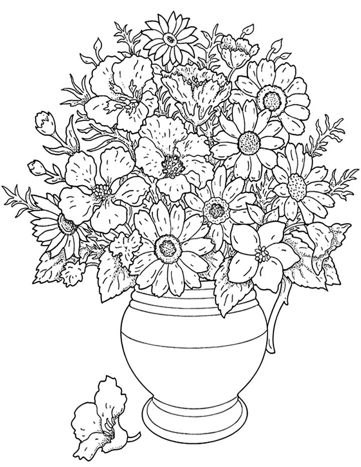 Pictures Of Flowers To Color