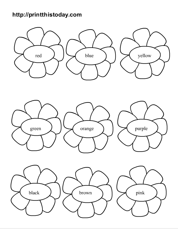 Pictures Of Flowers To Color