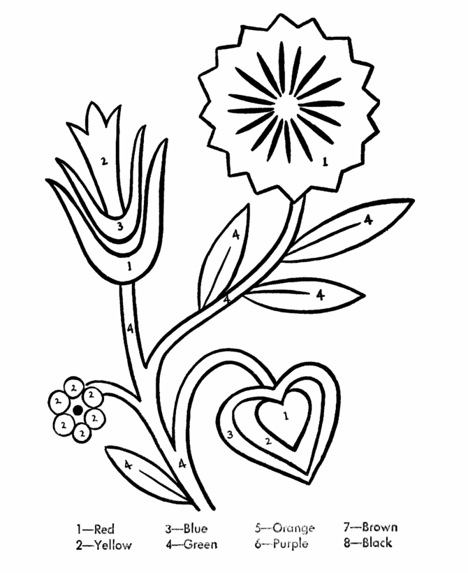 Pictures Of Flowers To Color