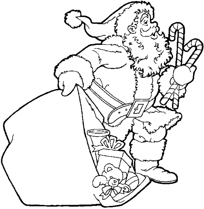 Pictures Of Santa To Colour