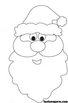 Pictures Of Santa To Colour And Print