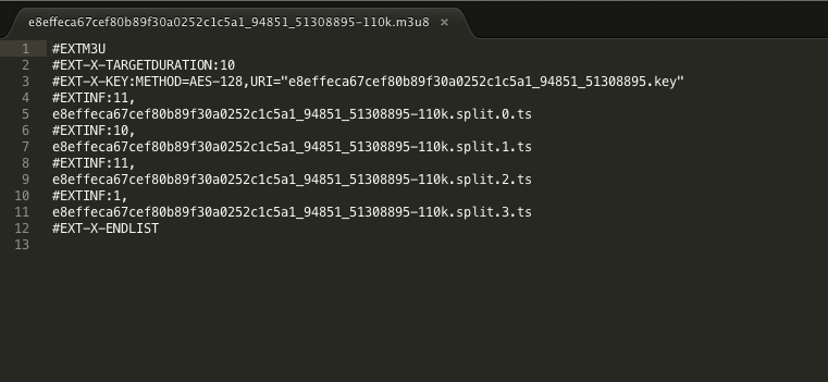 Playlist.m3u8 Example