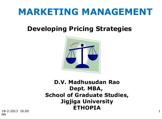 Pricing Methods In Marketing Management