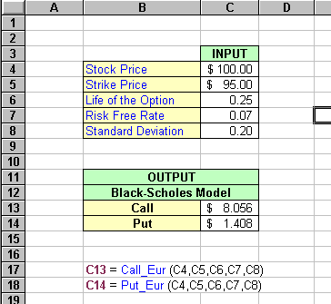 Pricing Models Excel