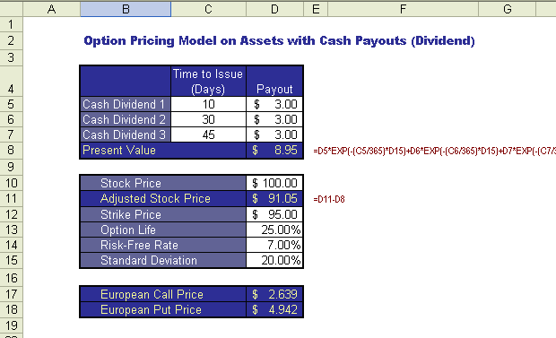 Pricing Models Excel