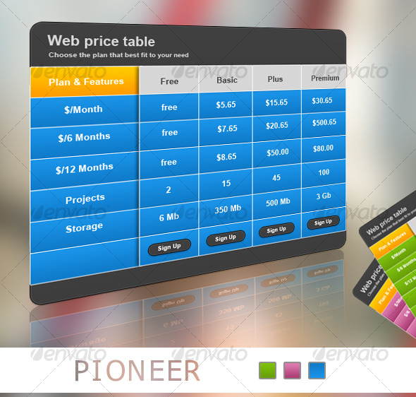 Pricing Table Css Code