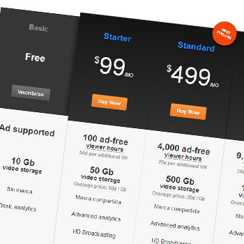 Pricing Table Examples