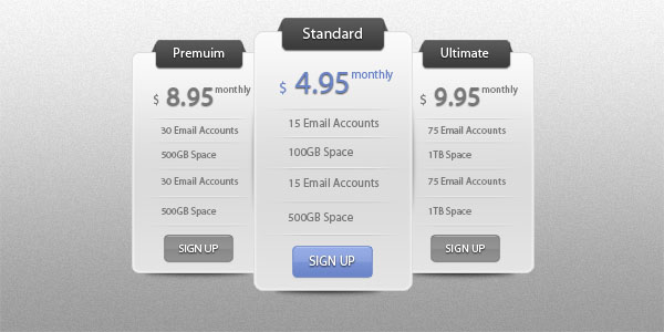 Pricing Table Template