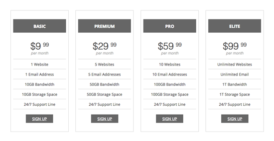 Pricing Table Wordpress Free