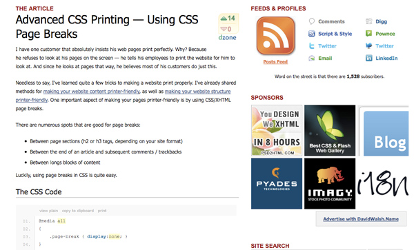 Print.css Page Break