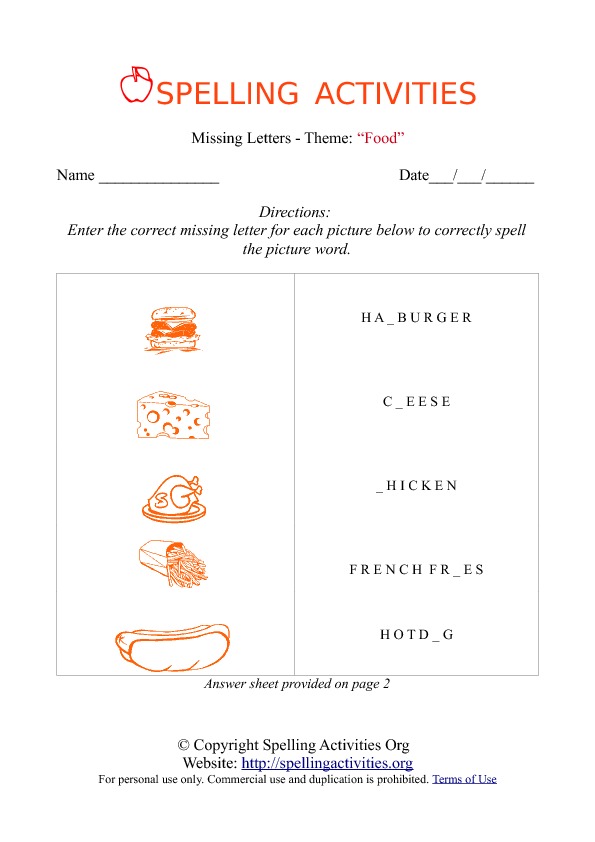 Printable Homework Sheets For Kids