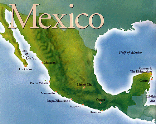 Printable Mexico Map For Kids