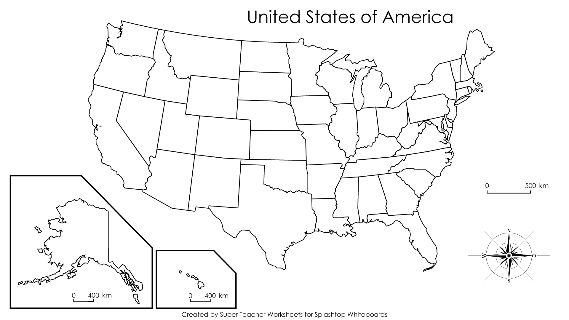 Printable Usa Map With Capitals