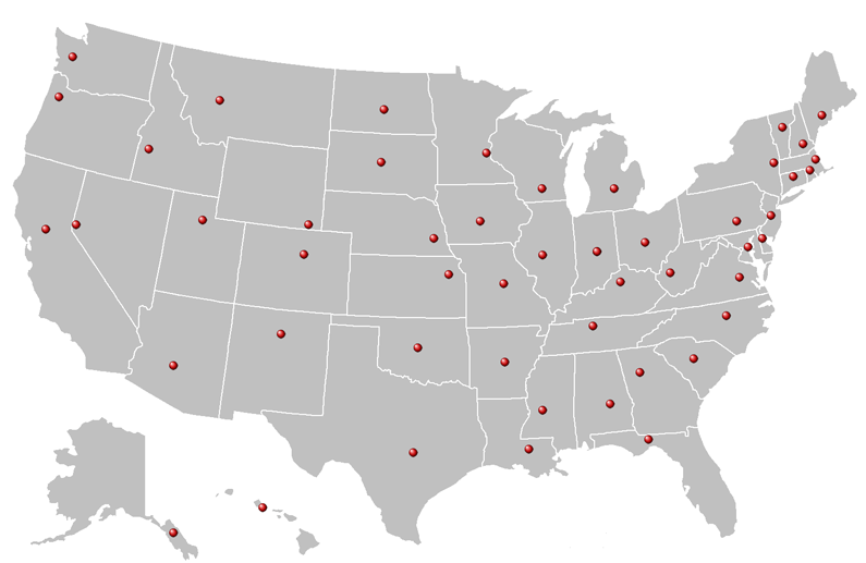 Printable Usa Map With Capitals