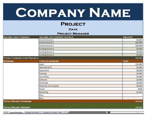 Project Calendar Template Excel