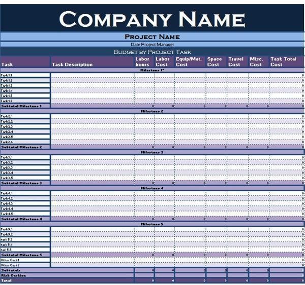 Project Management Planner Template