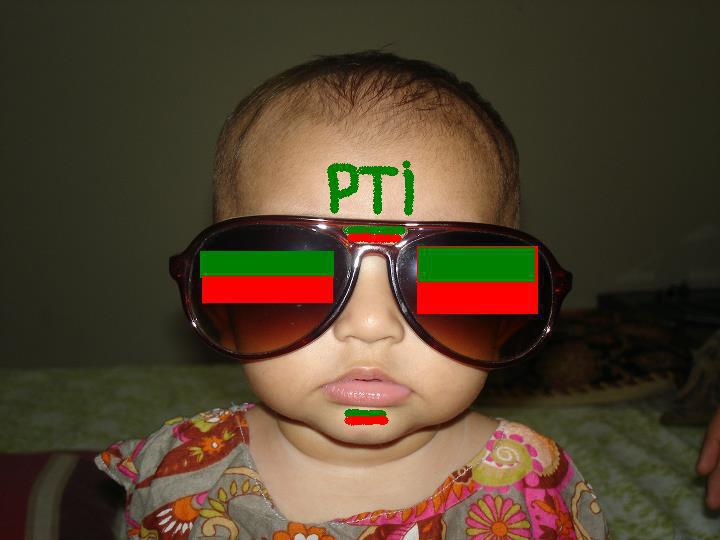 Pti Flag Pic With Imran Khan