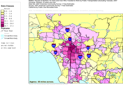 Public Bus Transportation In Los Angeles