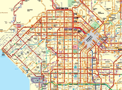 Public Bus Transportation In Los Angeles