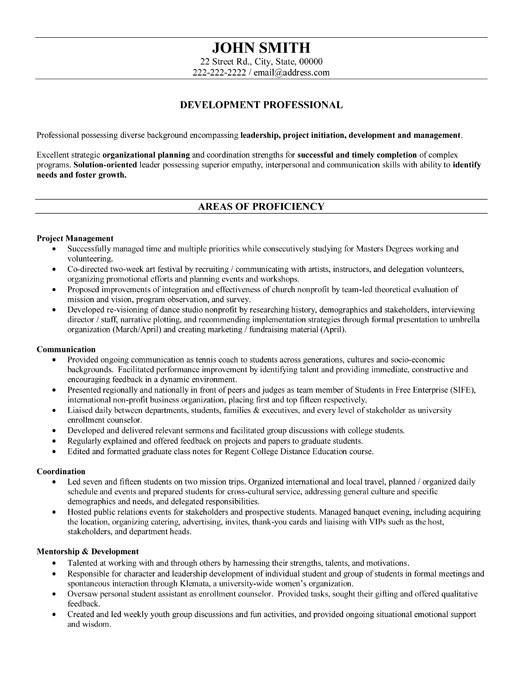 Public Relations Resume Examples