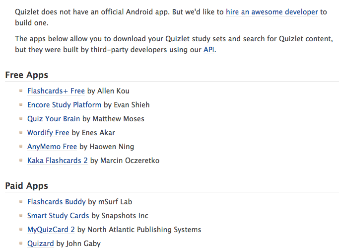 Quizlet Android