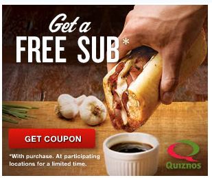 Quiznos Coupons 2012 Free Sub