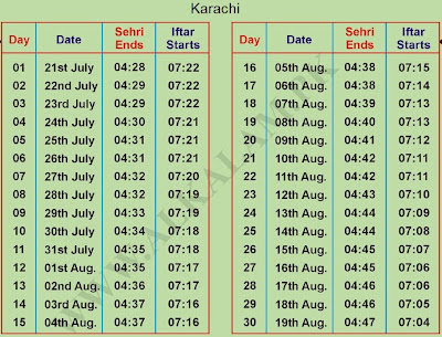 Ramadan Calendar 2012 Uk