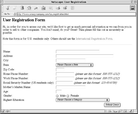 Registration Form Example