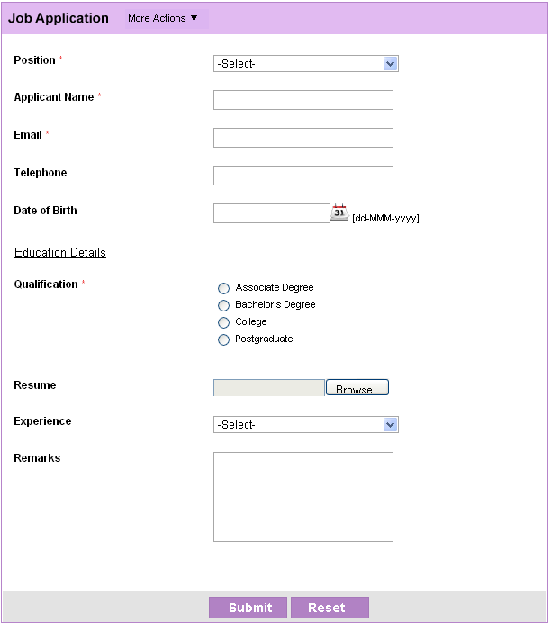 Registration Form Sample For Event