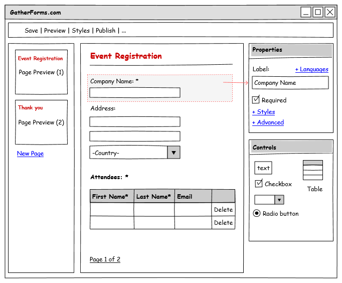 Registration Form Sample For Event