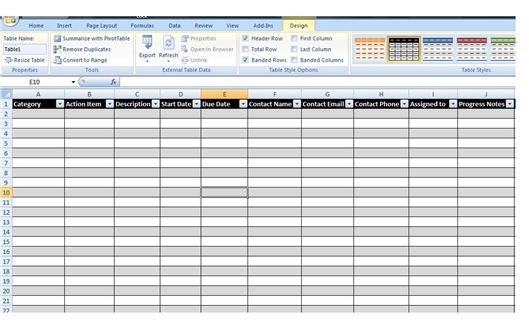 Registration Form Template Excel