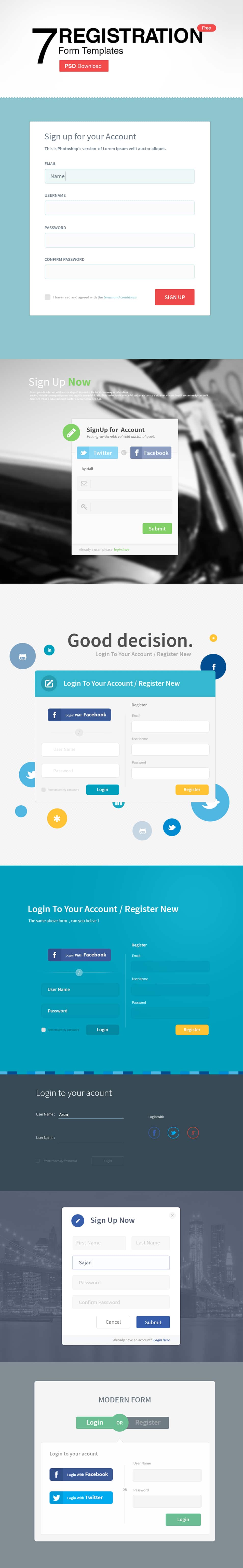 Registration Form Template Free Download