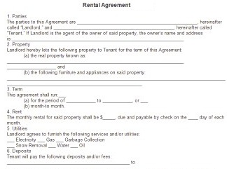 Rental Agreement Form California Pdf