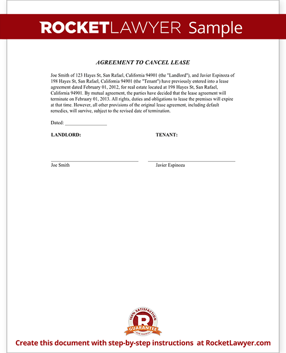 Rental Agreement Sample Letter