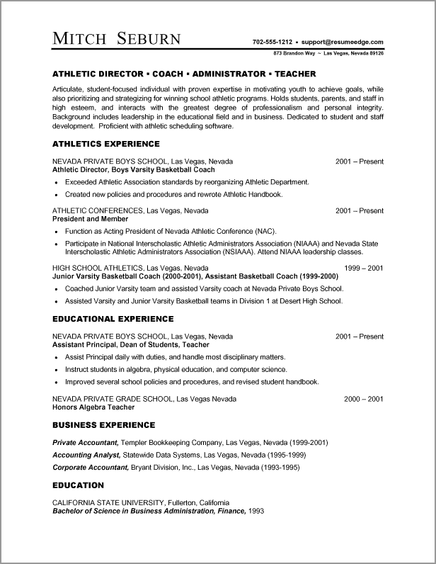 Resumes Format