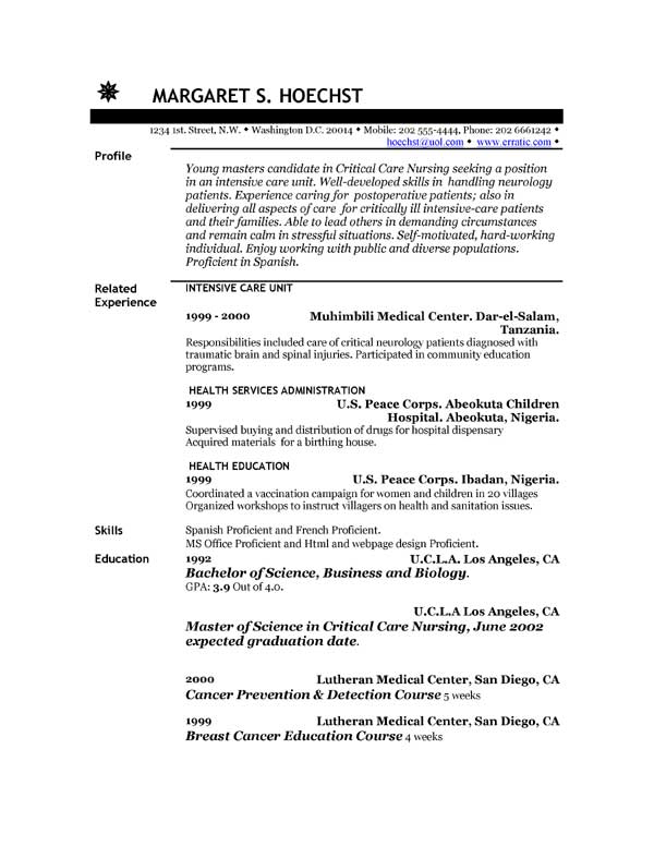 Resumes Online Examples