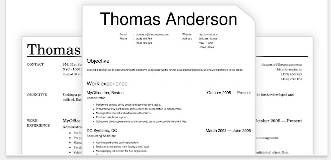 Resumes Online For Free