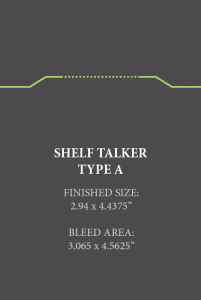 Retail Shelf Talker Template