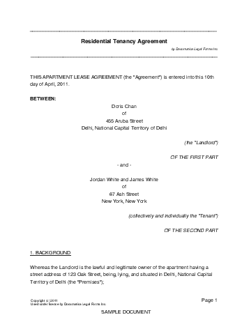 Room Rental Lease Agreement Template