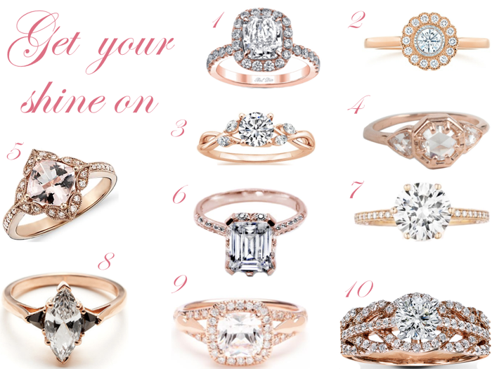 Rose Gold Engagement Rings Images