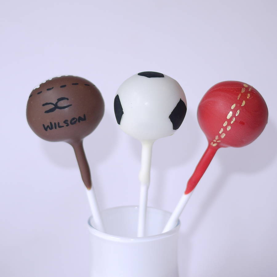 Rugby Ball Cake Pops