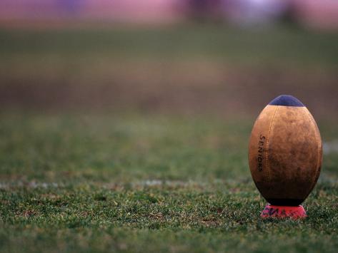 Rugby Ball On Field