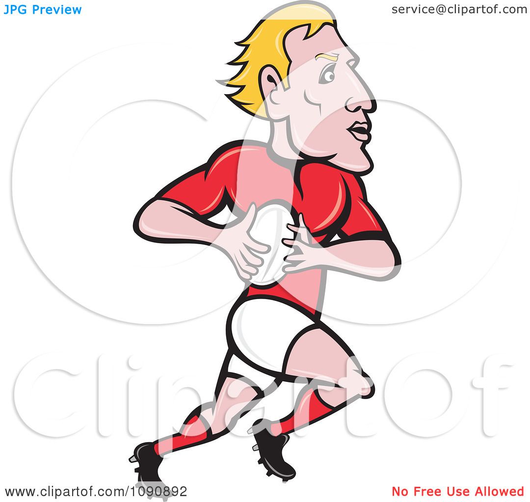 Rugby Players Running