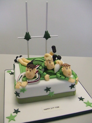 Rugby Scrum Cake