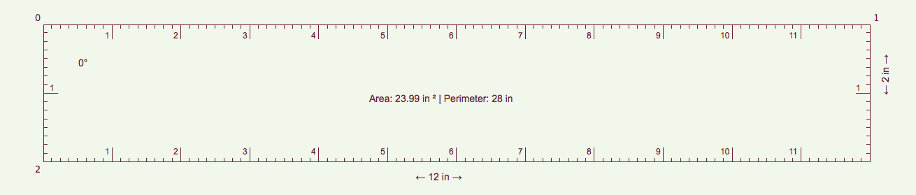 Ruler Inches Actual Size